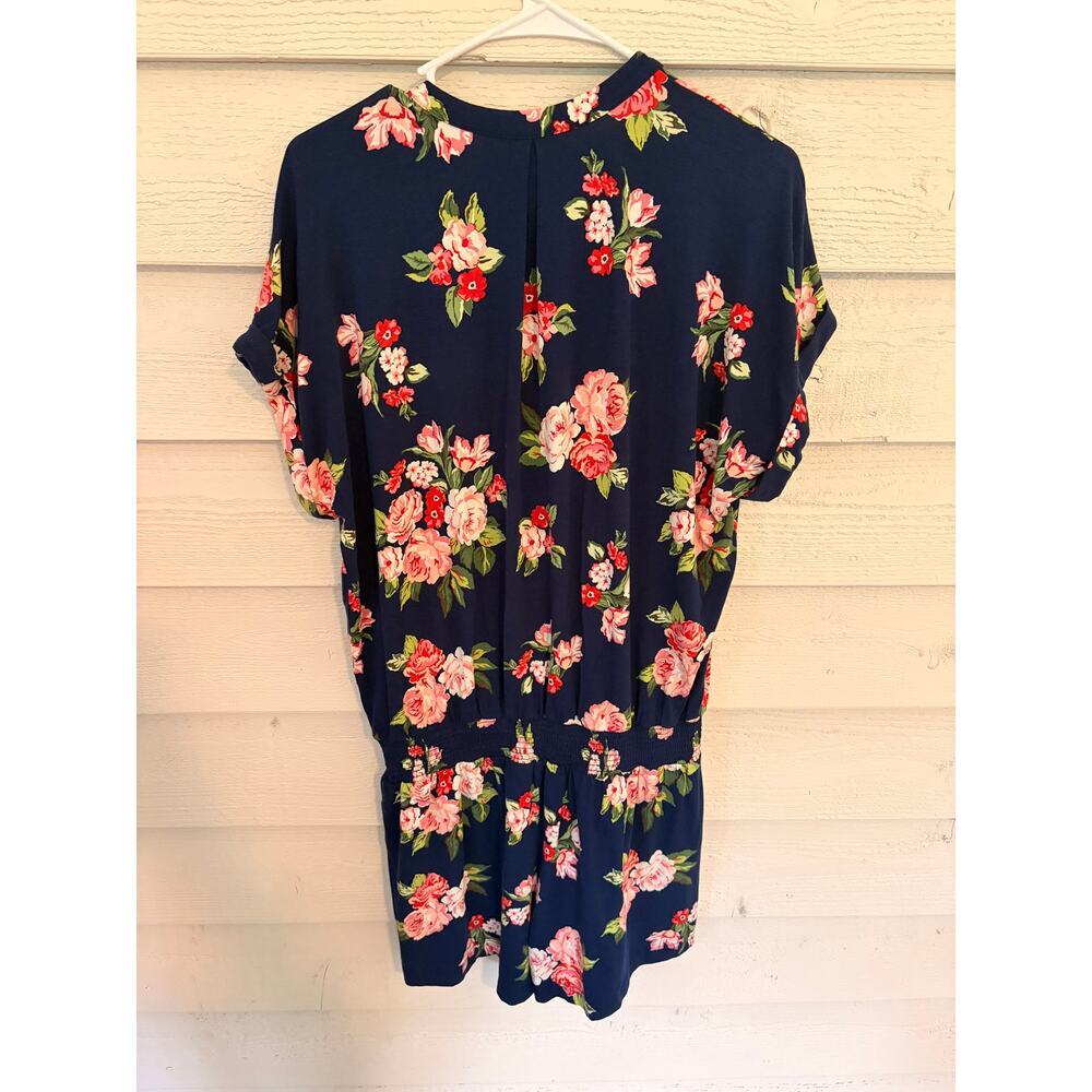 Matilda Jane Navy Floral Button Front Romper Medium NWT Boho - Picture 8 of 8